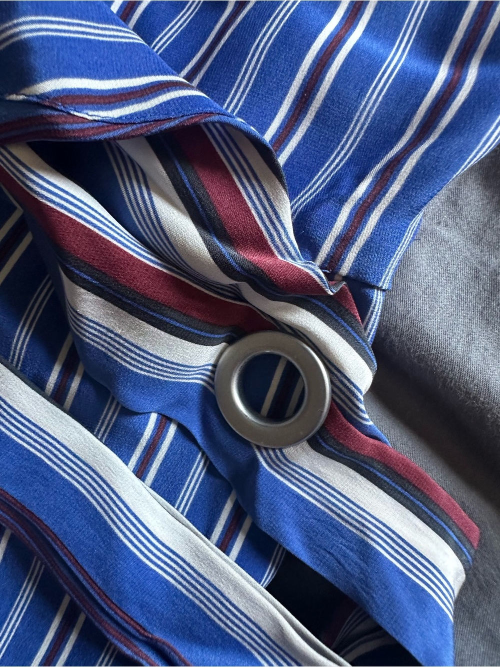 rag & bone Blue Striped Wrap Jumpsuit with Tie Waist US10 - Picture 3 of 7